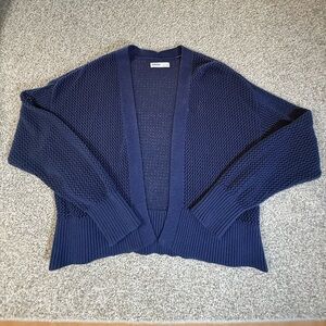 Sonoma Goods for Life Navy Blue Open Knit Cardigan Women’s L